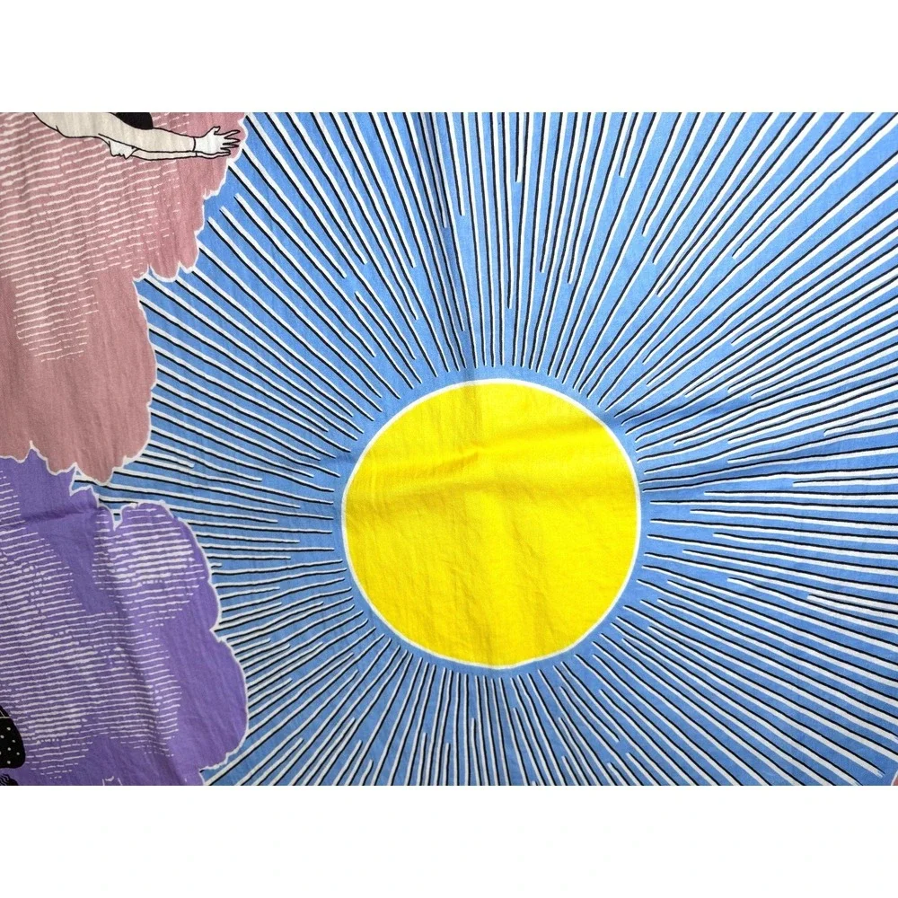 Inoui Editions Square 100 Yoga Multicolor Cotton Silk Whimsical Soft‎ Breathable